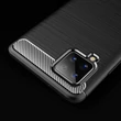 Kép 2/6 - Carbon Case Flexible Cover TPU Case for Samsung Galaxy A42 5G black