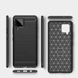 Kép 5/6 - Carbon Case Flexible Cover TPU Case for Samsung Galaxy A42 5G black