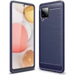 Kép 1/6 - Carbon Case Flexible Cover TPU Case for Samsung Galaxy A42 5G blue