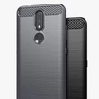 Kép 9/10 - Carbon Case Flexible Cover TPU Case for Nokia 2.4 black