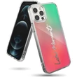 Kép 1/7 - Ringke Fusion Design PC Case with TPU Bumper for iPhone 12 Pro Max pink-green (GNAP0028)