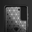 Kép 2/7 - Carbon Case Flexible Cover TPU Case for Samsung Galaxy S21 5G blue