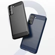 Kép 5/7 - Carbon Case Flexible Cover TPU Case for Samsung Galaxy S21 5G blue