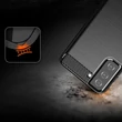 Kép 6/7 - Carbon Case Flexible Cover TPU Case for Samsung Galaxy S21 5G blue