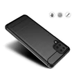 Kép 3/6 - Carbon Case Flexible Cover Case for Samsung Galaxy A12 / Galaxy M12 black