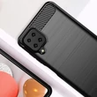 Kép 6/6 - Carbon Case Flexible Cover Case for Samsung Galaxy A12 / Galaxy M12 black