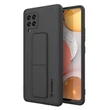 Kép 1/12 - Wozinsky Kickstand Case Silicone Stand Cover for Samsung Galaxy A42 5G Black