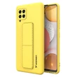 Kép 1/12 - Wozinsky Kickstand Case Silicone Stand Cover for Samsung Galaxy A42 5G Yellow