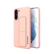 Kép 1/12 - Wozinsky Kickstand Case Silicone Stand Cover for Samsung Galaxy S21 + 5G Pink
