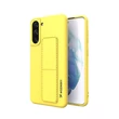 Kép 1/12 - Wozinsky Kickstand Case Silicone Stand Cover for Samsung Galaxy S21 + 5G Yellow