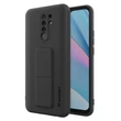 Kép 1/12 - Wozinsky Kickstand Case Silicone Stand Cover for Xiaomi Redmi 9 Black