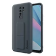 Kép 1/12 - Wozinsky Kickstand Case Silicone Stand Cover for Xiaomi Redmi 9 Blue