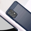Kép 2/6 - Carbon Case Flexible Cover TPU Case for Samsung Galaxy A72 4G blue