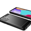 Kép 4/6 - Carbon Case Flexible Cover TPU Case for Samsung Galaxy A72 4G black