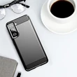 Kép 7/7 - Carbon Case Flexible Cover Sleeve for Samsung Galaxy S21 FE black