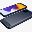 Kép 7/12 - Carbon Case Flexible TPU Cover for Samsung Galaxy A22 5G black