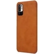 Kép 4/10 - Nillkin Qin leather holster cover for Xiaomi Redmi Note 10 5G brown