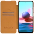 Kép 6/10 - Nillkin Qin leather holster cover for Xiaomi Redmi Note 10 5G brown