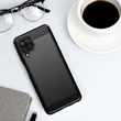 Kép 4/12 - Carbon Case Flexible Cover TPU Case for Samsung Galaxy A22 4G black