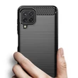 Kép 6/12 - Carbon Case Flexible Cover TPU Case for Samsung Galaxy A22 4G black