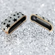 Kép 9/10 - Kingxbar Black Star Case shiny glitter crystal case for AirPods Pro black