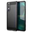 Kép 1/12 - Carbon Case Flexible Cover TPU Case for Sony Xperia 5 III black