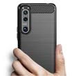 Kép 2/12 - Carbon Case Flexible Cover TPU Case for Sony Xperia 5 III black