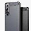 Kép 7/12 - Carbon Case Flexible Cover TPU Case for Sony Xperia 5 III black