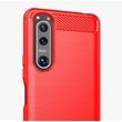 Kép 9/12 - Carbon Case Flexible Cover TPU Case for Sony Xperia 5 III black