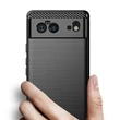Kép 3/10 - Carbon Case Flexible cover for Google Pixel 6 black