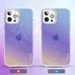 Kép 2/7 - Kingxbar Ombre Case Back Cover for iPhone 12 Pro Max Blue-violet