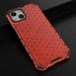 Kép 6/14 - Honeycomb Case armor cover with TPU Bumper for iPhone 13 red