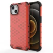 Kép 7/14 - Honeycomb Case armor cover with TPU Bumper for iPhone 13 red
