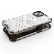 Kép 9/14 - Honeycomb Case armor cover with TPU Bumper for iPhone 13 red
