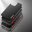Kép 9/16 - Dux Ducis Fino case covered with nylon material for iPhone 13 black