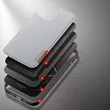 Kép 9/16 - Dux Ducis Fino case covered with nylon material for iPhone 13 gray