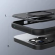 Kép 8/12 - Nillkin Super Frosted Shield Case + kickstand for iPhone 13 black