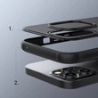 Kép 8/12 - Nillkin Super Frosted Shield Case + kickstand for iPhone 13 Pro black
