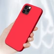 Kép 3/7 - Silicone Case Soft Flexible Rubber Cover for iPhone 13 Pro Max red