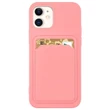 Kép 1/11 - Card Case Silicone Wallet with Card Slot Documents for iPhone 12 pink