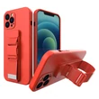 Kép 1/19 - Rope case gel case with a chain lanyard bag lanyard iPhone XR red