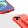 Kép 14/19 - Rope case gel case with a chain lanyard bag lanyard iPhone XR red