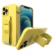 Kép 1/18 - Rope case gel case with a chain lanyard bag lanyard iPhone 12 yellow