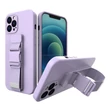 Kép 1/18 - Rope case gel case with a chain lanyard bag lanyard iPhone 12 purple