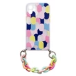 Kép 1/9 - Color Chain Case gel flexible elastic case cover with a chain pendant for Samsung Galaxy A22 4G multicolour  (1)