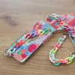 Kép 7/9 - Color Chain Case gel flexible elastic case cover with a chain pendant for Samsung Galaxy A22 4G multicolour  (1)
