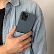 Kép 8/9 - Eco Case Case for iPhone 12 Pro Silicone Cover Phone Shell Mint