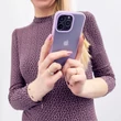 Kép 8/14 - Kingxbar Plain Series case cover for iPhone 13 silicone cover purple