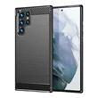 Kép 1/9 - Carbon Case Flexible TPU cover for Samsung Galaxy S22 Ultra black