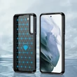 Kép 6/9 - Carbon Case Flexible TPU Cover for Samsung Galaxy S22 + (S22 Plus) black